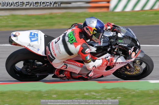 2009-05-09 Monza 0449 Supersport - Free Practice - Eugene Laverty - Honda CBR600RR
